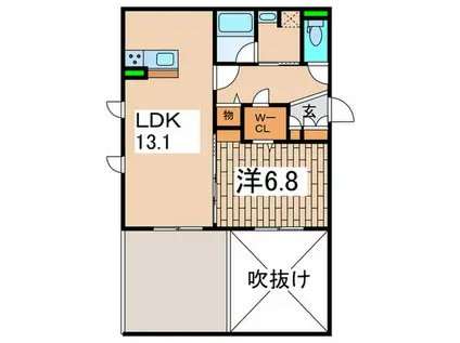 GRACE COURT YAMATO(1LDK/2階)の間取り写真