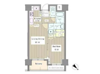 LIBERTE TUKISHIMA(1LDK/9階)の間取り写真