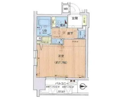 プレサンス心斎橋イースト(1K/3階)の間取り写真