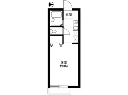 ASTOR GREEN(ワンルーム/1階)の間取り写真