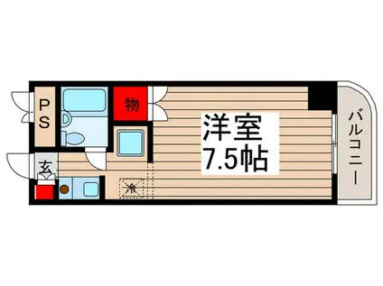 ニューウイング行徳(ワンルーム/2階)の間取り写真