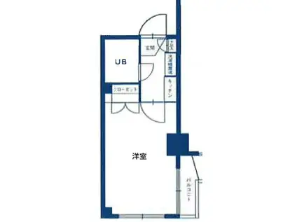 エヴェナール茗荷谷(1K/5階)の間取り写真