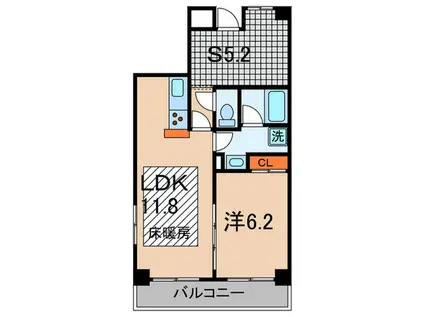 ビューコートQM(1SLDK/1階)の間取り写真