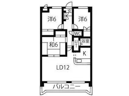 アルカディアIII(3LDK/3階)の間取り写真