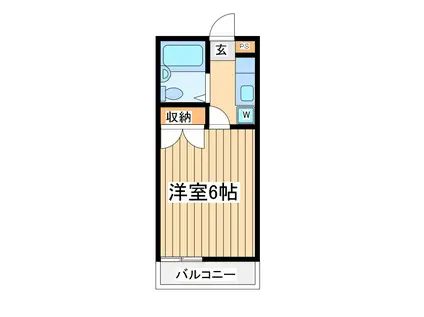 日吉第一キューエスハイム(1K/1階)の間取り写真