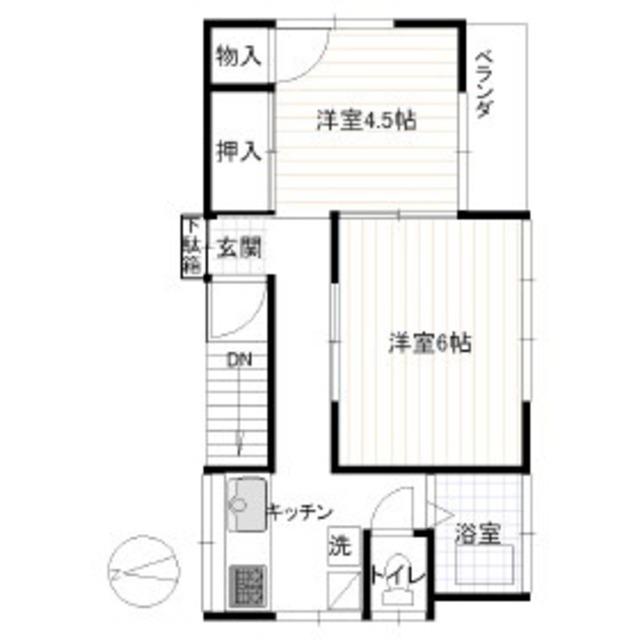 みすぎ荘(2K/2階)の間取り写真