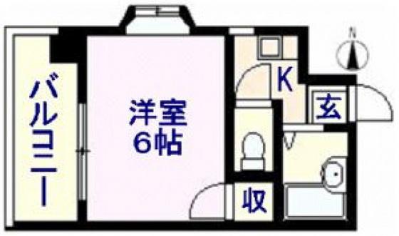 リバーサイド榎町(1K/7階)の間取り写真