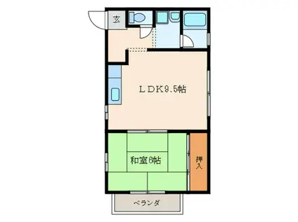 リベルテ(1LDK/2階)の間取り写真
