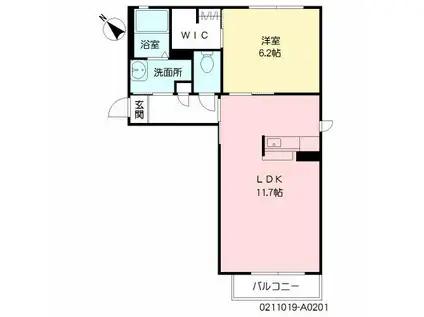 エミネンス(1LDK/2階)の間取り写真