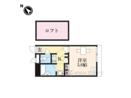 レオパレスグリンデルワルド(1K/1階)の間取り写真