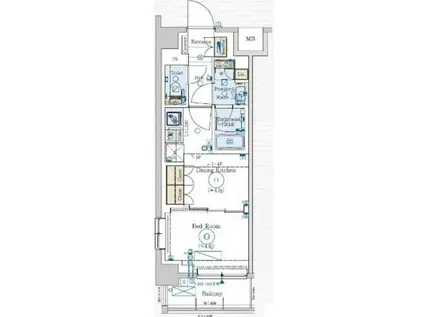 ジェノヴィア赤羽(1DK/5階)の間取り写真