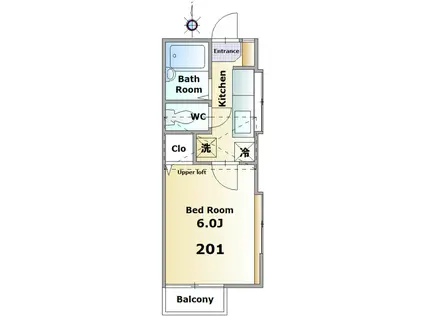 ベルウッド チバ(1K/2階)の間取り写真