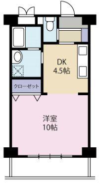 遠州鉄道 自動車学校前駅 徒歩16分 4階建 築20年(1DK/3階)の間取り写真