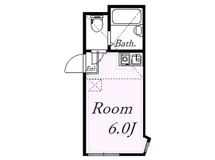 ユナイト石川町ジョルジーニョ(ワンルーム/1階)の間取り写真