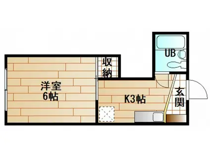 サンパーク高須(1K/3階)の間取り写真