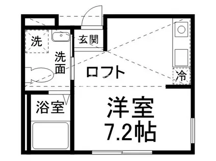NEST冷泉町(ワンルーム/1階)の間取り写真
