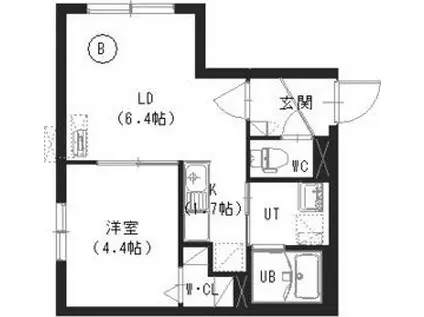 カーサアリエッタ C棟(2LDK/1階)の間取り写真