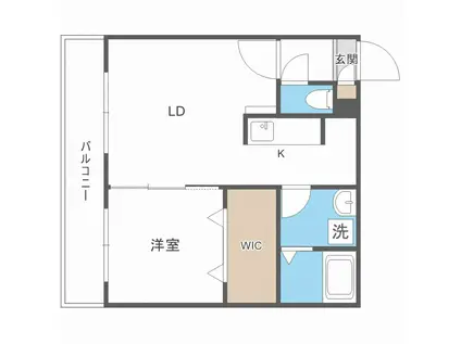 SOMNIUM八軒(1LDK/4階)の間取り写真