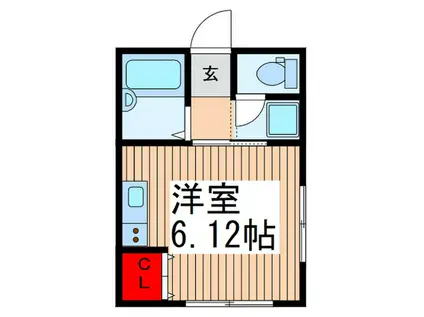 モダンフレンチ西川口(ワンルーム/1階)の間取り写真