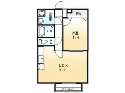 アヴニールT(1LDK/2階)の間取り写真