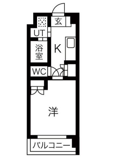 CASA戸田(1K/1階)の間取り写真
