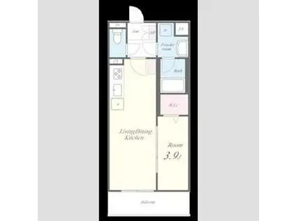 アイナ ルアナ ウル(1LDK/1階)の間取り写真