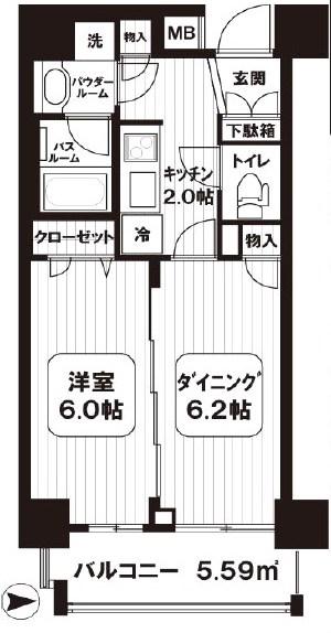 ヴェルディーク浅草(1DK/1階)の間取り写真