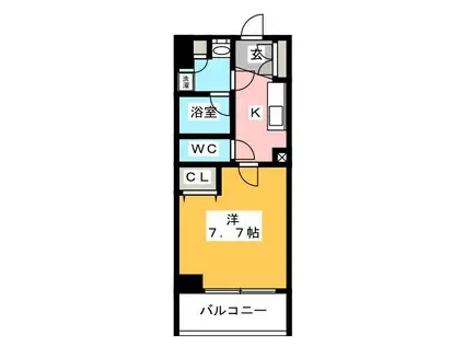 ライトテラス押上(1K/4階)の間取り写真