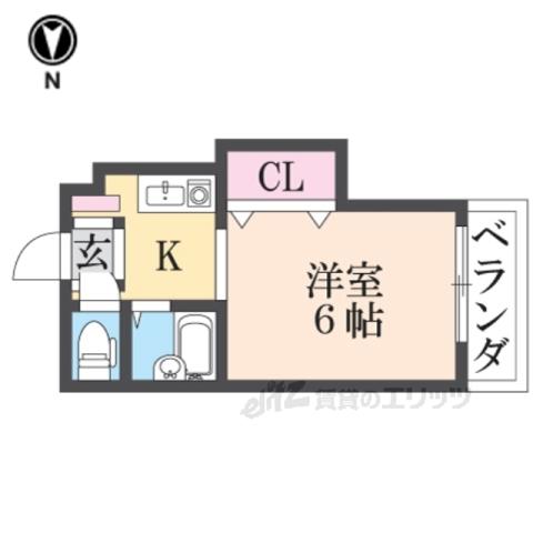 スタジオM(1K/3階)の間取り写真