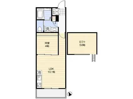 港北区篠原西町計画(1LDK/2階)の間取り写真