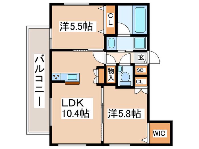 LA FAMIGLIA FELICE(2LDK/1階)の間取り写真