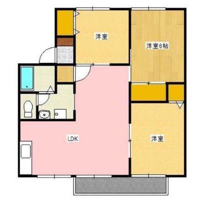 スルガヒルキャッスル B(3LDK/1階)の間取り写真