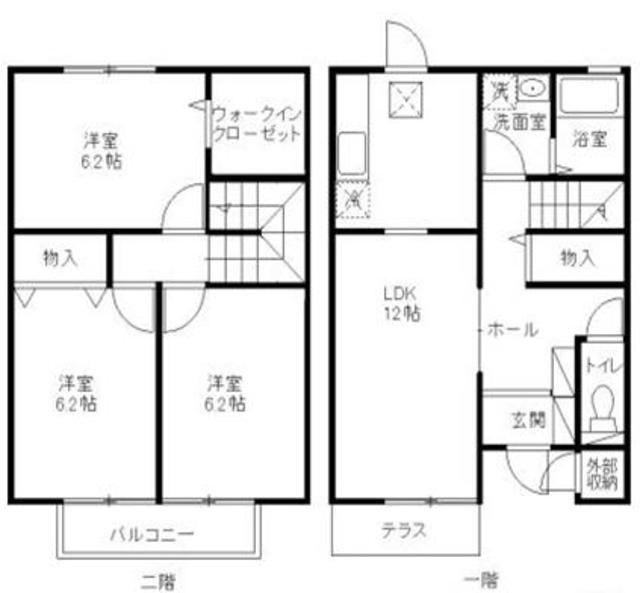 コアロード(3LDK/1階)の間取り写真
