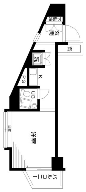 日神パレステージ市川(1K/6階)の間取り写真