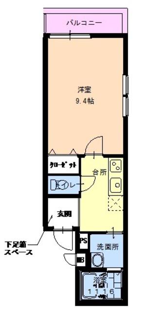 フジパレス北加賀屋I番館(1K/3階)の間取り写真