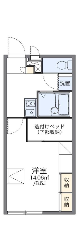 レオパレスYAO(1K/2階)の間取り写真