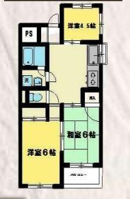 ヨートミクハイム(3DK/2階)の間取り写真