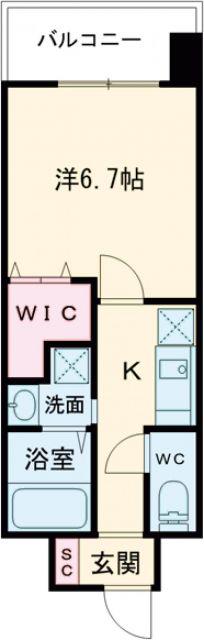 RISO CORE(1K/10階)の間取り写真