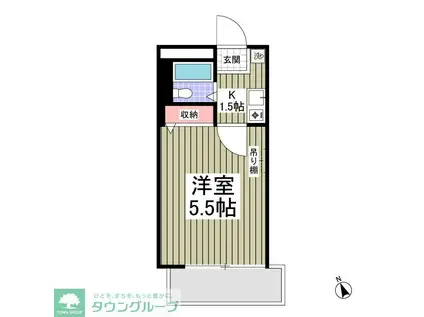 NKハイム元郷(1K/1階)の間取り写真