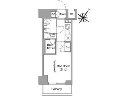 コンフォリア・リヴ横浜阪東橋コンフォリアリヴヨコハマバンド(1K/4階)の間取り写真
