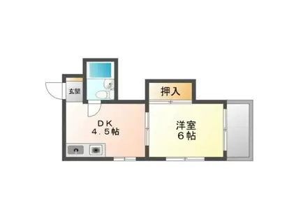 レジデンスIIYASUDA(1K/2階)の間取り写真