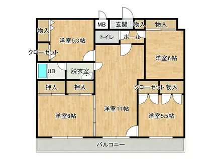 アレックス若園(4LDK/2階)の間取り写真