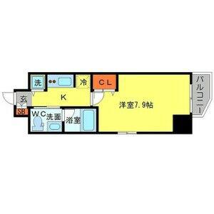 アーデン堺筋本町(1K/12階)の間取り写真