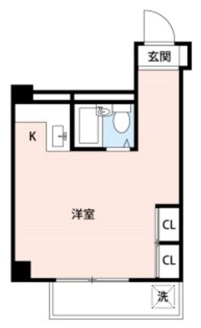 T・Iビル(ワンルーム/2階)の間取り写真