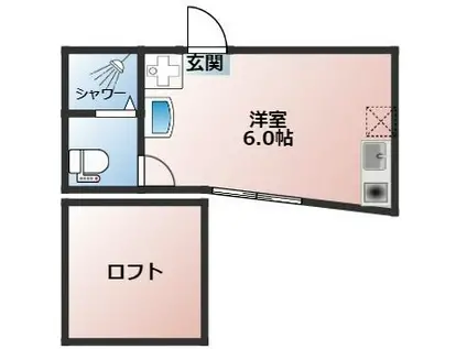 ロイヤルパーク十条(ワンルーム/2階)の間取り写真