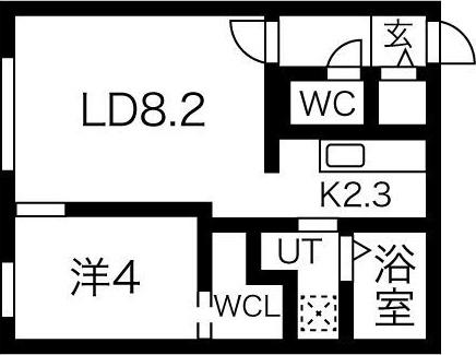 LIVEASE KITAMARUYAMA(1LDK/1階)の間取り写真