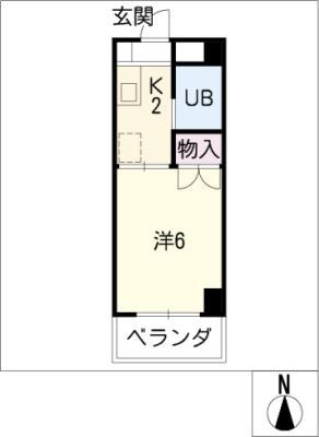メゾン オット(1K/5階)の間取り写真