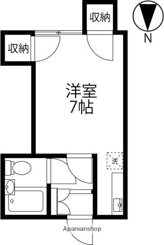 コーポソレイユ(ワンルーム/3階)の間取り写真
