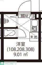 GARUNA OKUBO(ワンルーム/2階)の間取り写真