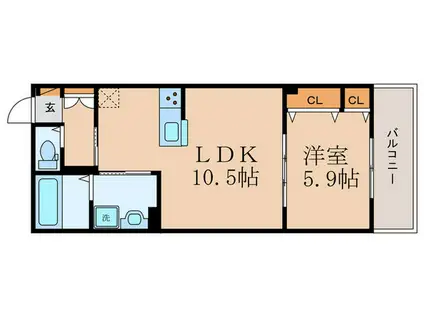 LA TORRANCE II(1LDK/1階)の間取り写真